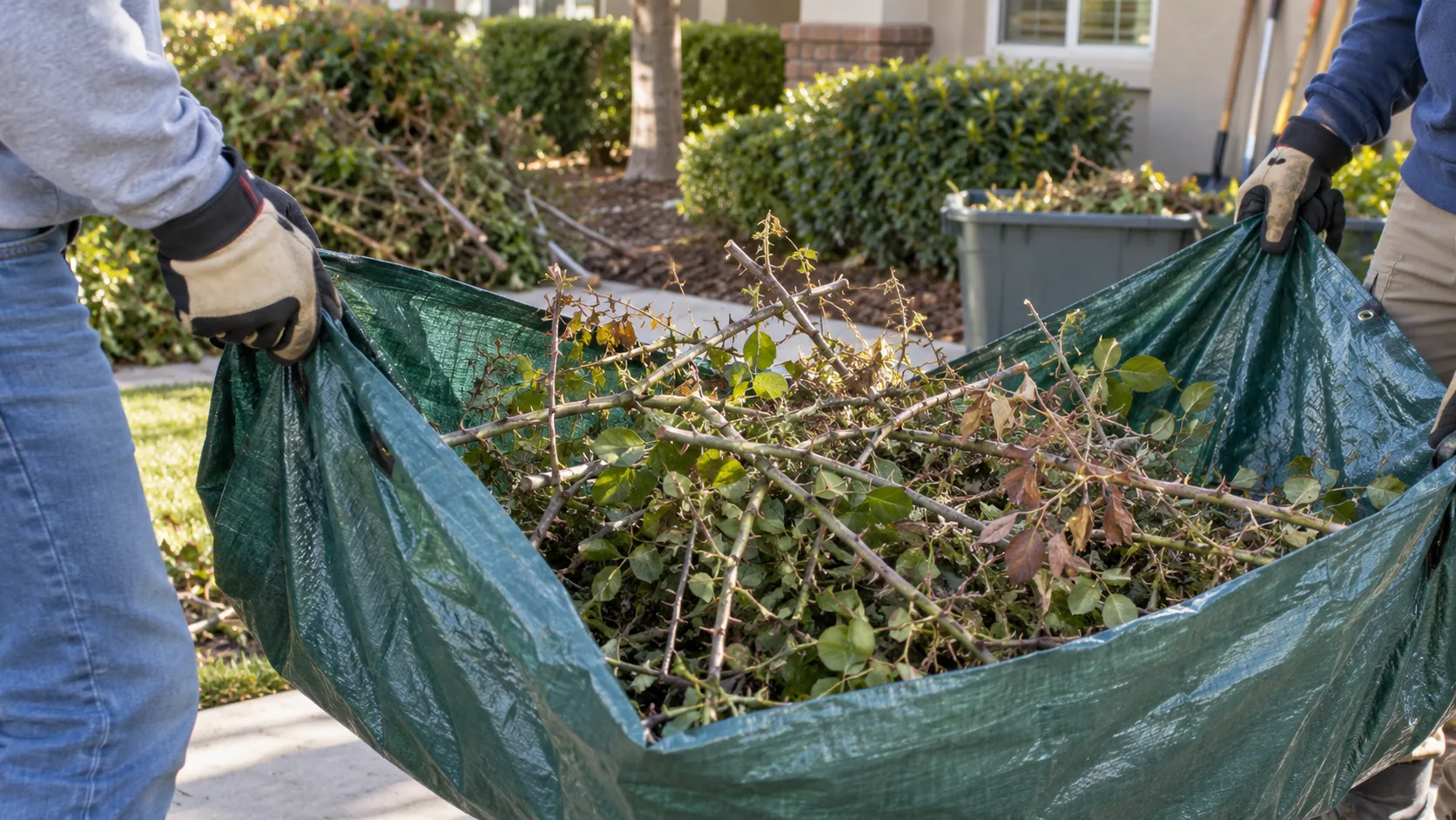 Detailed view of brush removal preparation